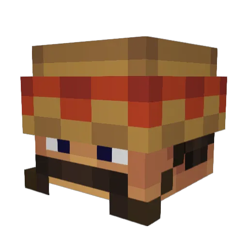 TheJBow Minecraft avatar head, 3D render