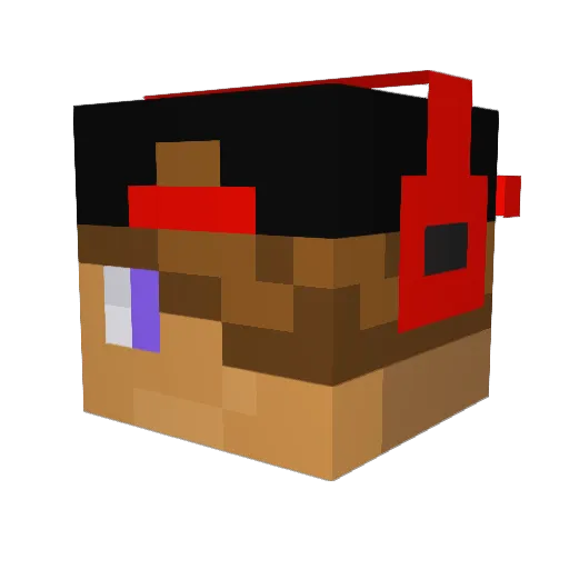 TheJaniii Minecraft avatar head, 3D render