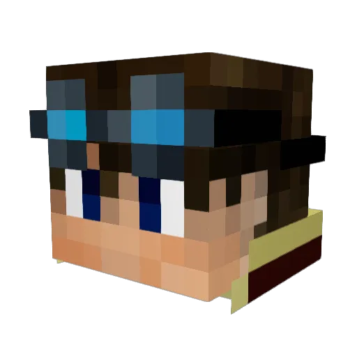 TheJanu Minecraft avatar head, 3D render