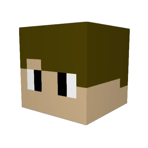 TheJester15 Minecraft avatar head, 3D render