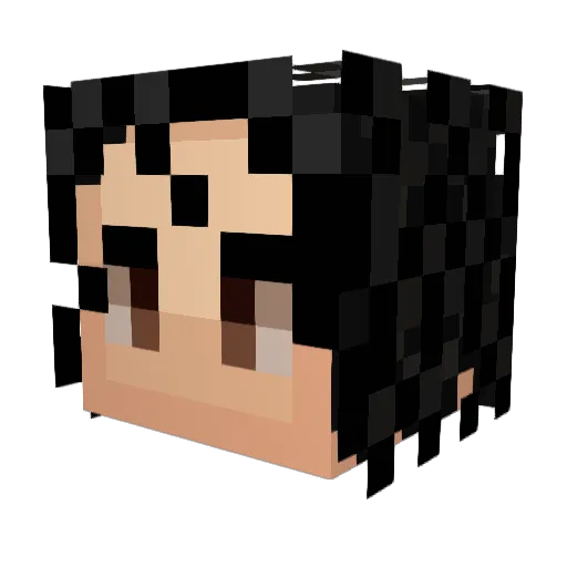 TheJewker Minecraft avatar head, 3D render