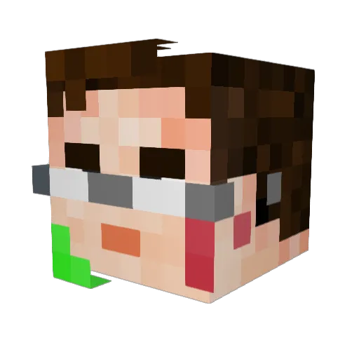 TheJiroto Minecraft avatar head, 3D render