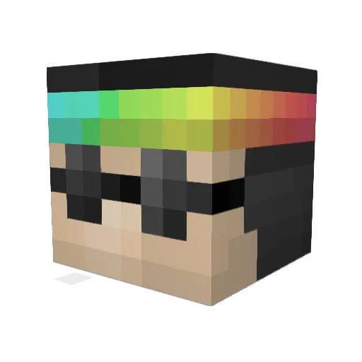 TheJitterGuy Minecraft avatar head, 3D render