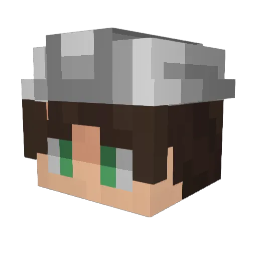 TheJmJ Minecraft avatar head, 3D render