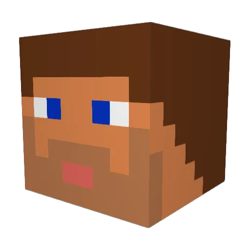 TheJohnDiesel Minecraft avatar head, 3D render