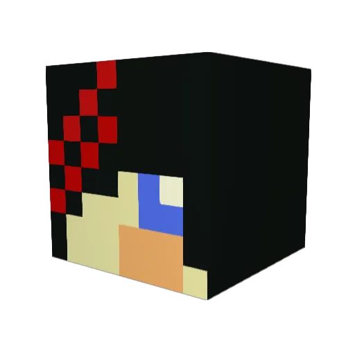TheJoker Minecraft avatar head, 3D render