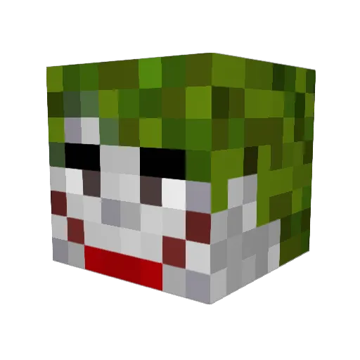 TheJokerMan136 Minecraft avatar head, 3D render