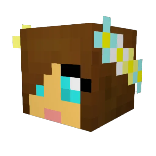TheJokerQueen13 Minecraft avatar head, 3D render