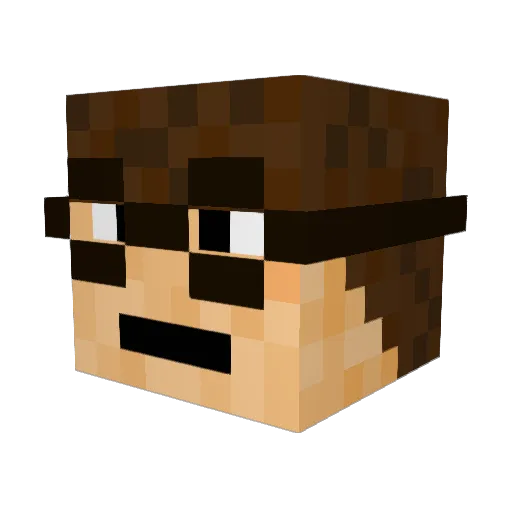 TheJonster_ Minecraft avatar head, 3D render