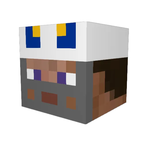 TheJskiJr Minecraft avatar head, 3D render