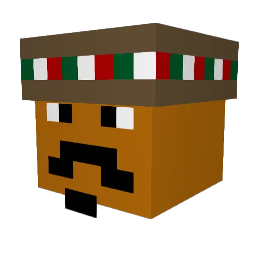 TheJurassicCuber Minecraft avatar head, 3D render