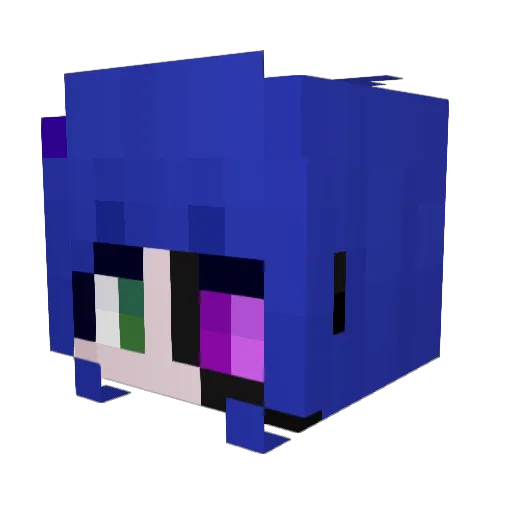 TheJustDarkss Minecraft avatar head, 3D render