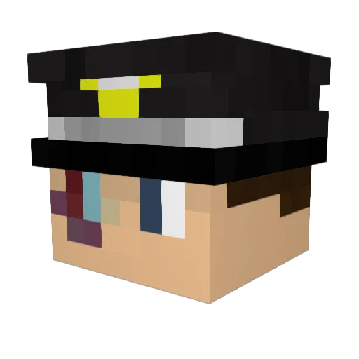 TheJustDoge Minecraft avatar head, 3D render