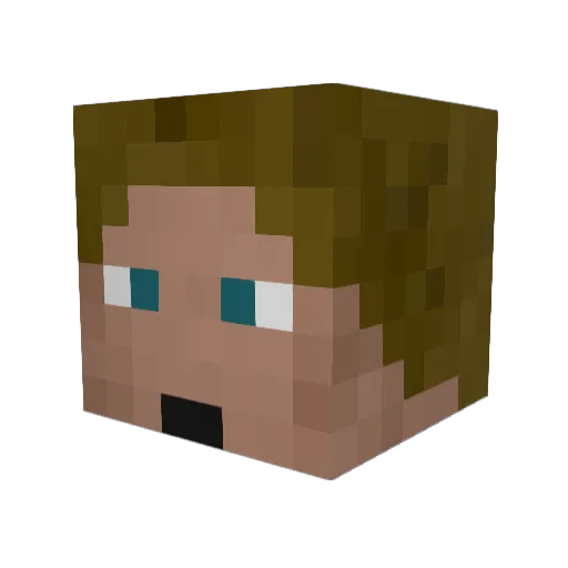TheJustiniano Minecraft avatar head, 3D render