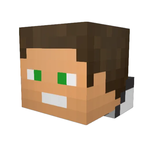 TheJuxe Minecraft avatar head, 3D render