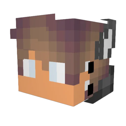 TheKWitt Minecraft avatar head, 3D render