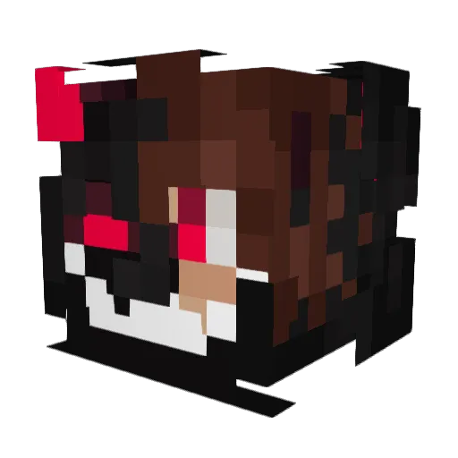 TheKahnn_ Minecraft avatar head, 3D render