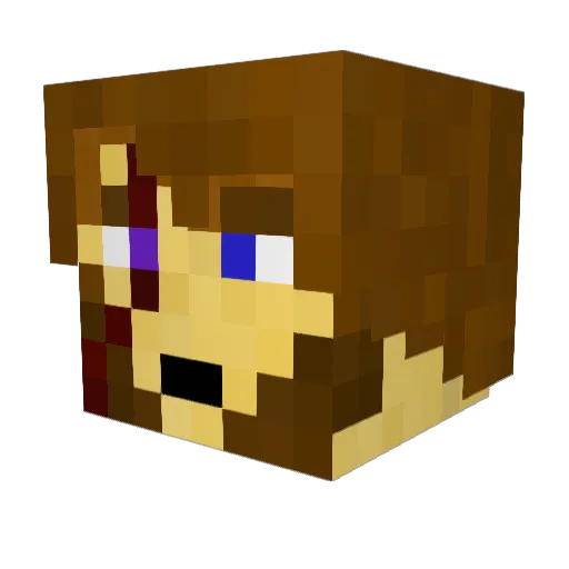 TheKailler Minecraft avatar head, 3D render