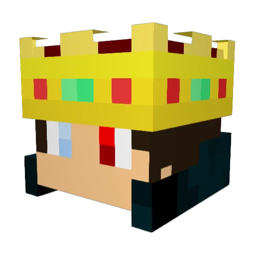 TheKawaiiMan Minecraft avatar head, 3D render