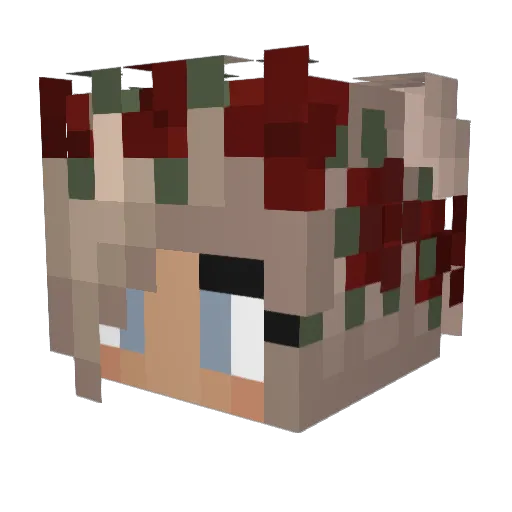 TheKawaiiMoon Minecraft avatar head, 3D render
