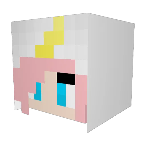 TheKawaiiipanda Minecraft avatar head, 3D render