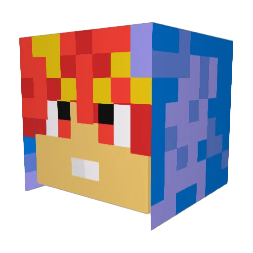 TheKeriny Minecraft avatar head, 3D render