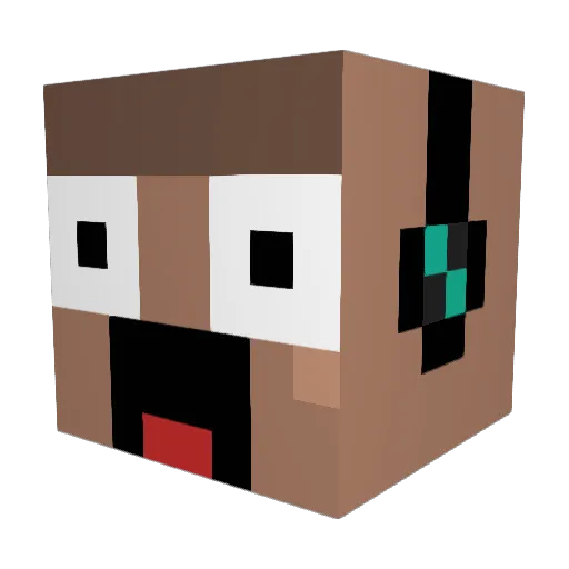 TheKevoooHD Minecraft avatar head, 3D render