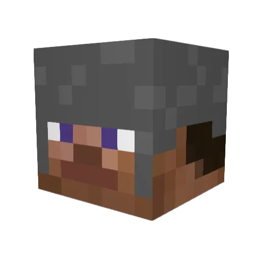 TheKikox Minecraft avatar head, 3D render
