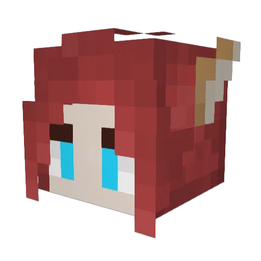 TheKillingChick Minecraft avatar head, 3D render