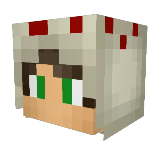TheKingCake Minecraft avatar head, 3D render