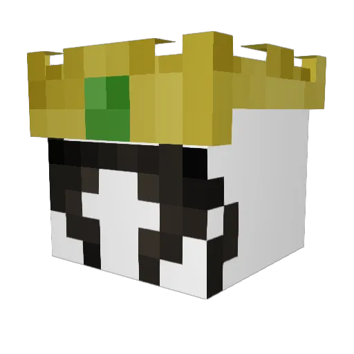 TheKingChamallo Minecraft avatar head, 3D render