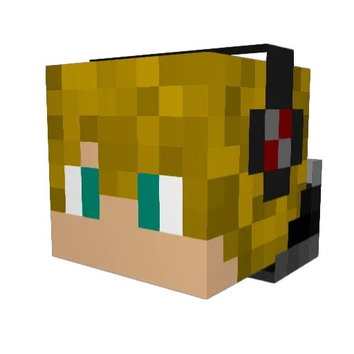 TheKingGamer158 Minecraft avatar head, 3D render