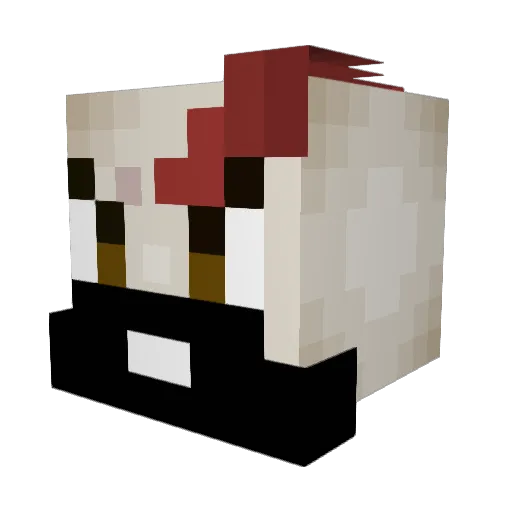 TheKingJakeRied Minecraft avatar head, 3D render