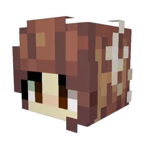 TheKingResus Minecraft avatar head, 3D render