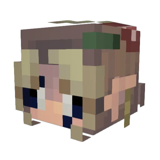 TheKingRj Minecraft avatar head, 3D render