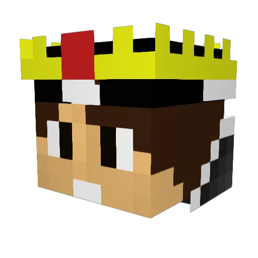 TheKing_Player19 Minecraft avatar head, 3D render