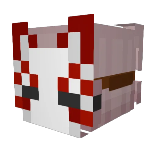 TheKitsunea Minecraft avatar head, 3D render