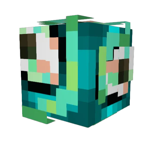 TheKlassik Minecraft avatar head, 3D render