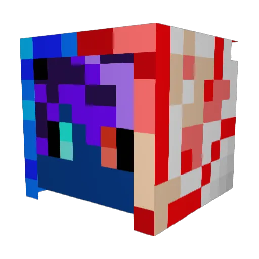 TheKnows Minecraft avatar head, 3D render