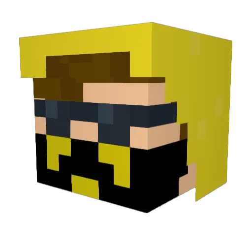 TheKomrade Minecraft avatar head, 3D render