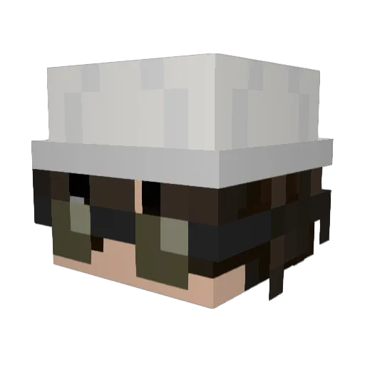 TheKone Minecraft avatar head, 3D render