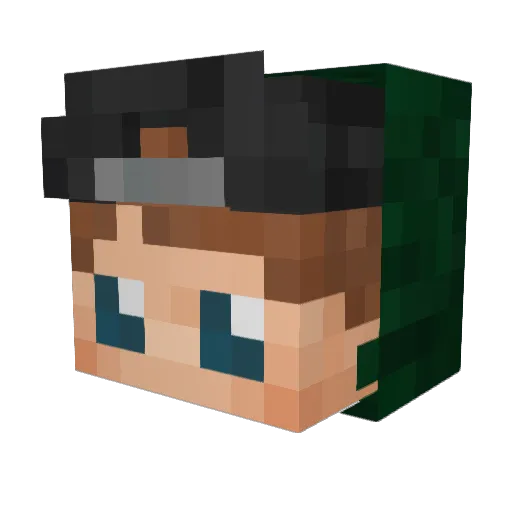 TheKoyox Minecraft avatar head, 3D render