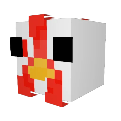 TheKrabKing Minecraft avatar head, 3D render