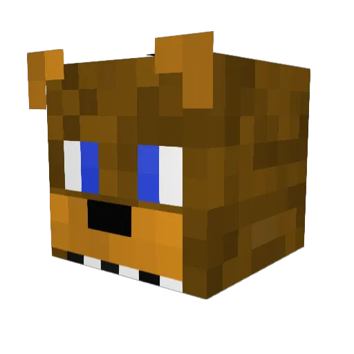 TheKruzman Minecraft avatar head, 3D render