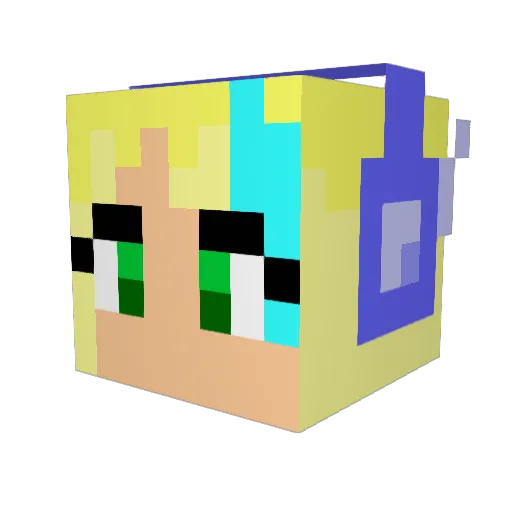 TheKuromoai Minecraft avatar head, 3D render