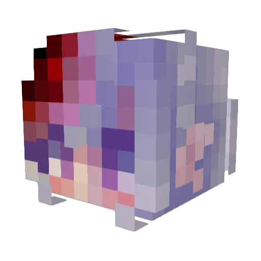 TheLara Minecraft avatar head, 3D render