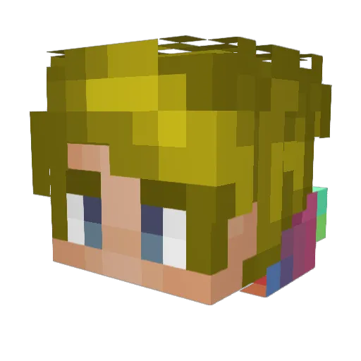 TheLastBlonde Minecraft avatar head, 3D render