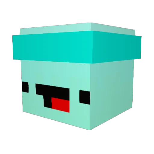 TheLastBrainCell Minecraft avatar head, 3D render