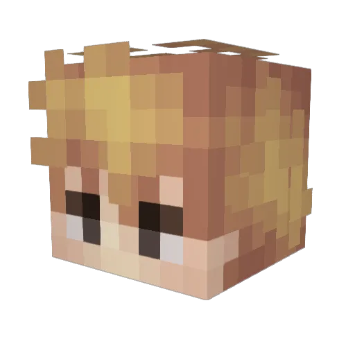 TheLastX Minecraft avatar head, 3D render