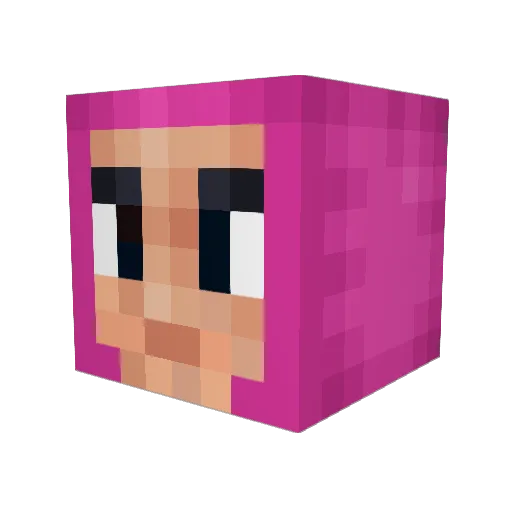 TheLatChino Minecraft avatar head, 3D render